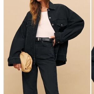 Reformation Brooks Oversized Denim Jacket XS Turano